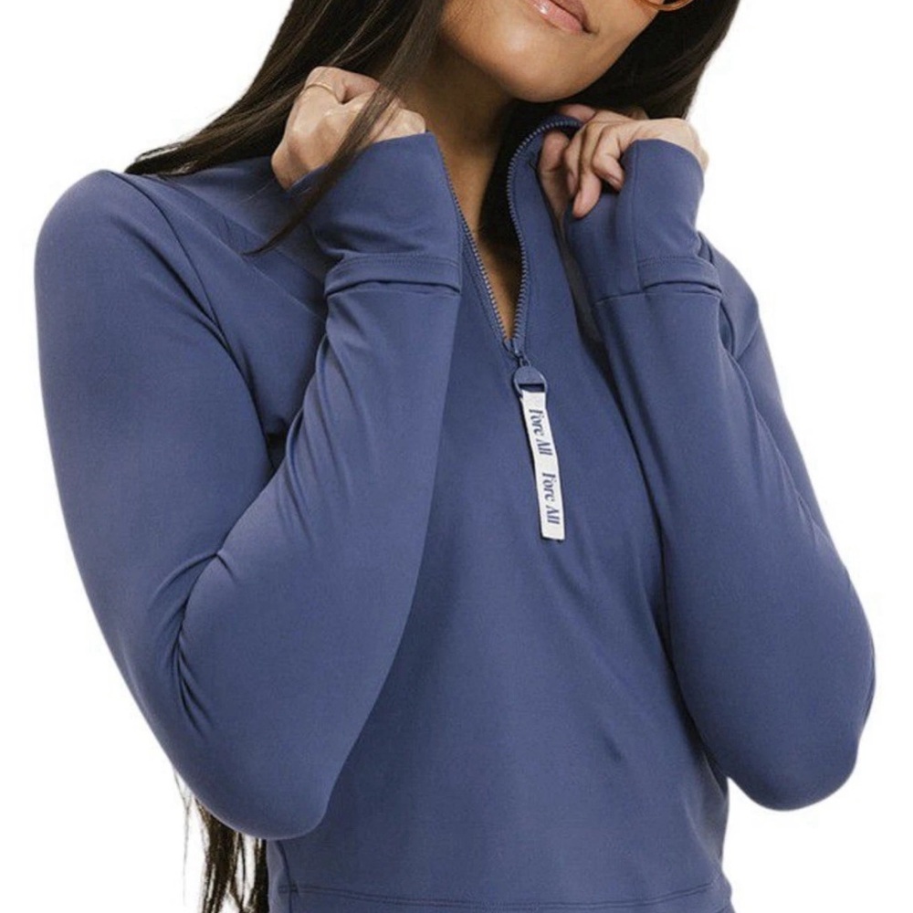 NWT Fore All Bea Base Women’s Golf Mock Pullover Size M In Indigo $99.99